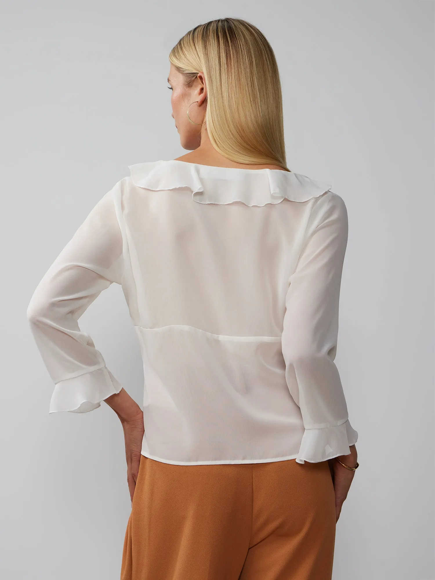V-Neck Ruffle Top